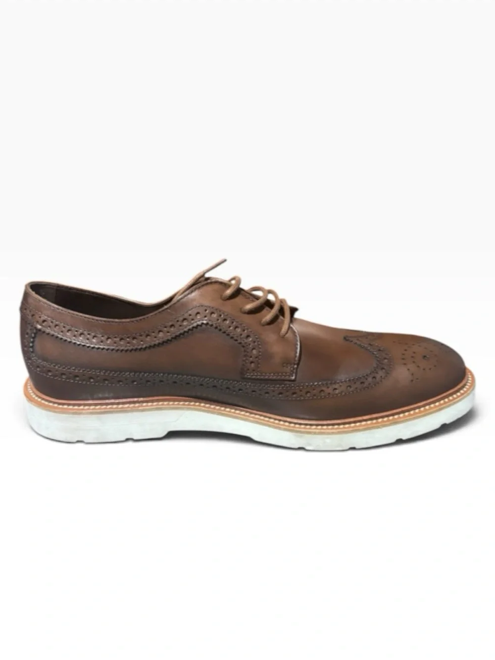 Tod's Brown Leather Wingtip Derby Shoes